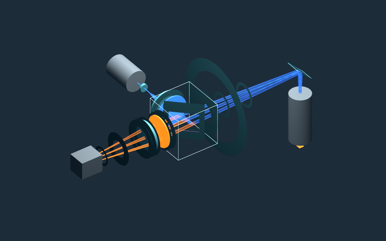 Updated NA 0.55 objective envelope and recomputed folded optical paths